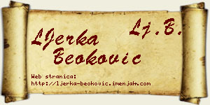LJerka Beoković vizit kartica